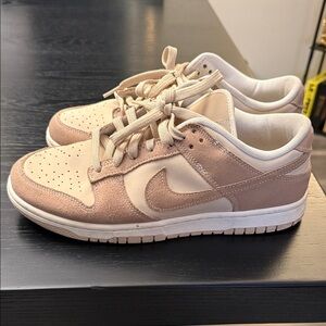 Nike Women's Beige and Cream Nike Dunk Low